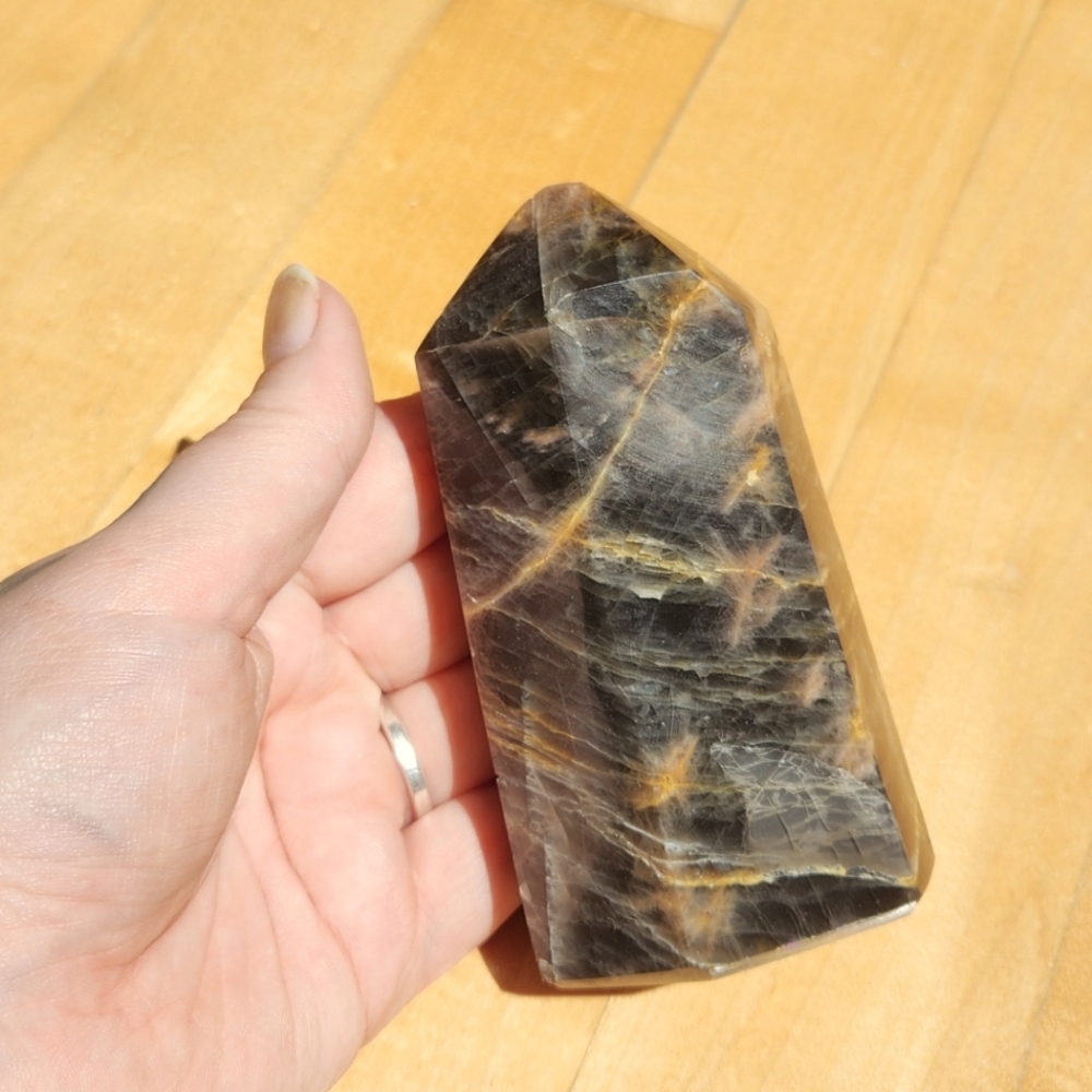 Black Moonstone Tower Display